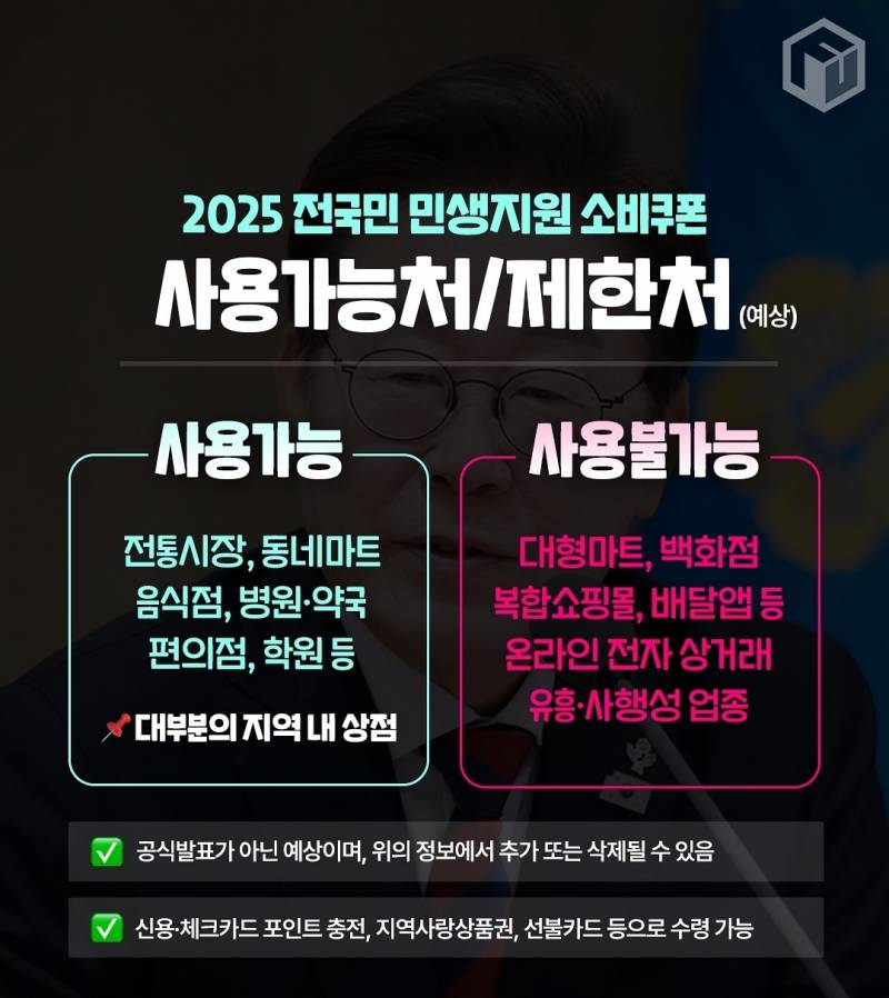 7월 지급 전국민 용돈 사용처 총정리 | 인스티즈