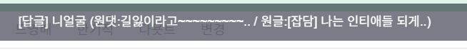[잡담] 길잃이라고 알려줬더니 그런 댓글들은 개무시하고 댓달고 글삭하네ㅋㅋㅋ | 인스티즈