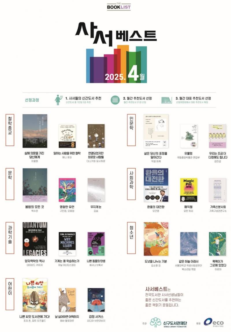 📚 전국 100인의 사서가 선정한 2025년 1~7월 사서베스트 추천도서 📚 | 인스티즈