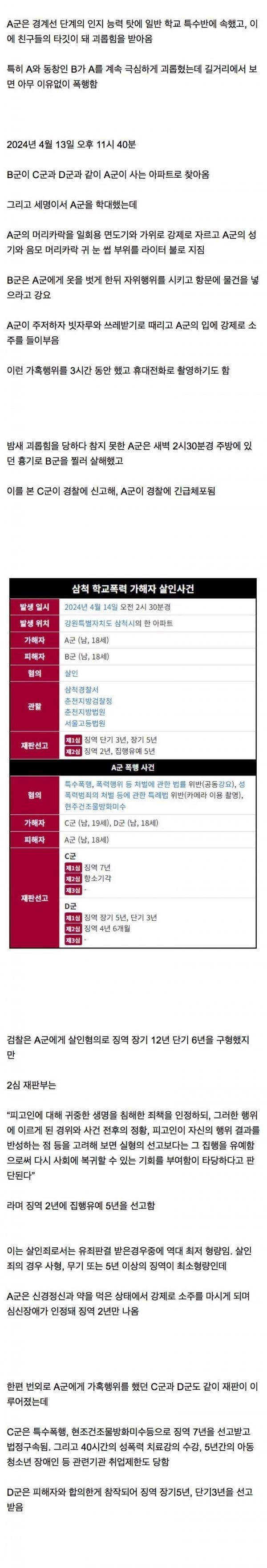 학폭피해자가 가해자를 살해한 사건 | 인스티즈
