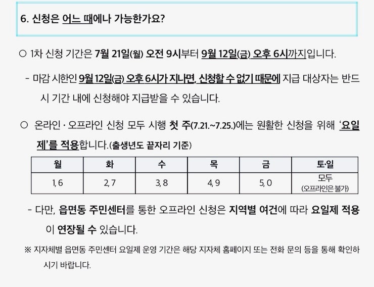 [정리글] 다음주부터 신청하는 민생지원금 출생년도 끝자리 정리 | 인스티즈