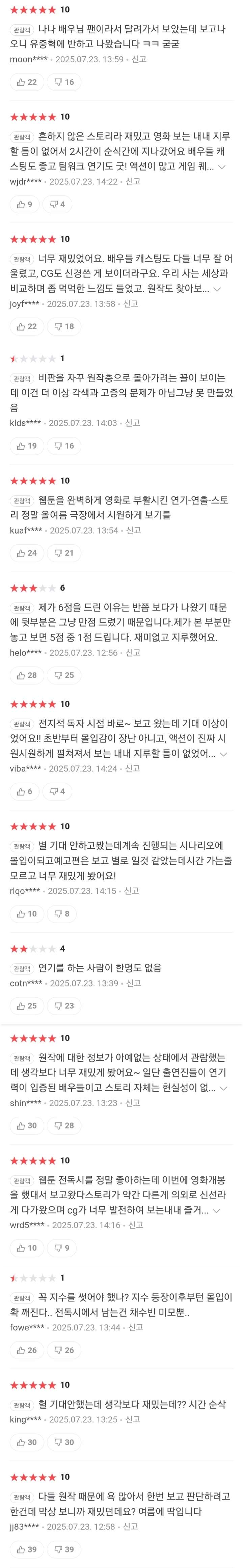 [정리글] 전독시 네이버 실관람평 | 인스티즈