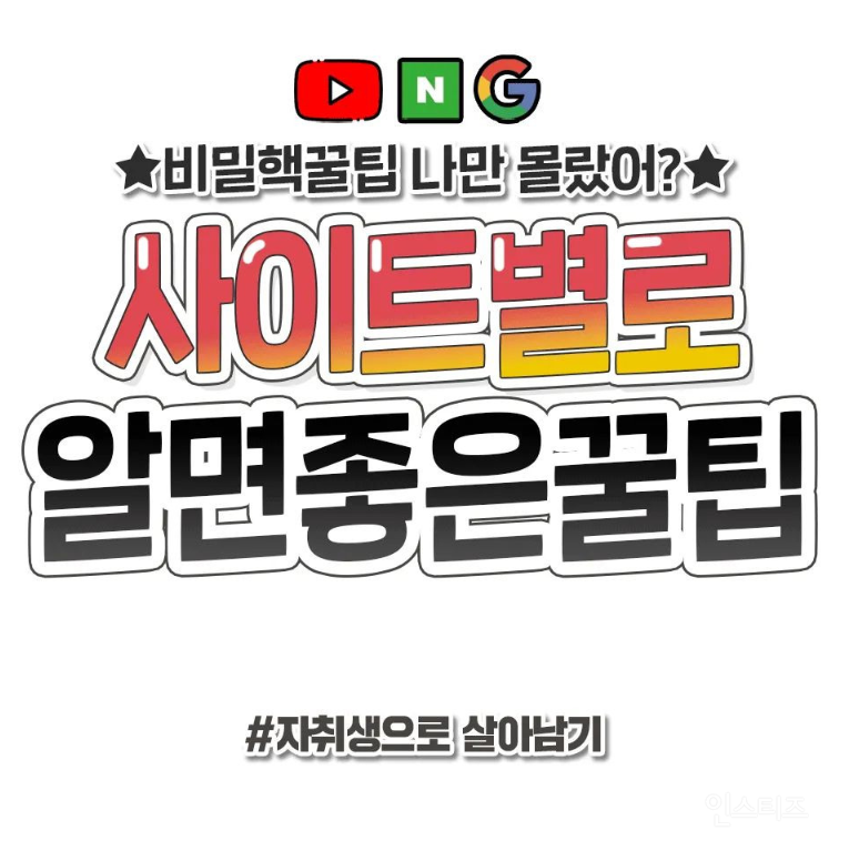 사이트별로 알면 좋은 꿀팁.jpg | 인스티즈