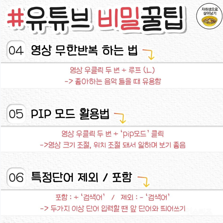 사이트별로 알면 좋은 꿀팁.jpg | 인스티즈
