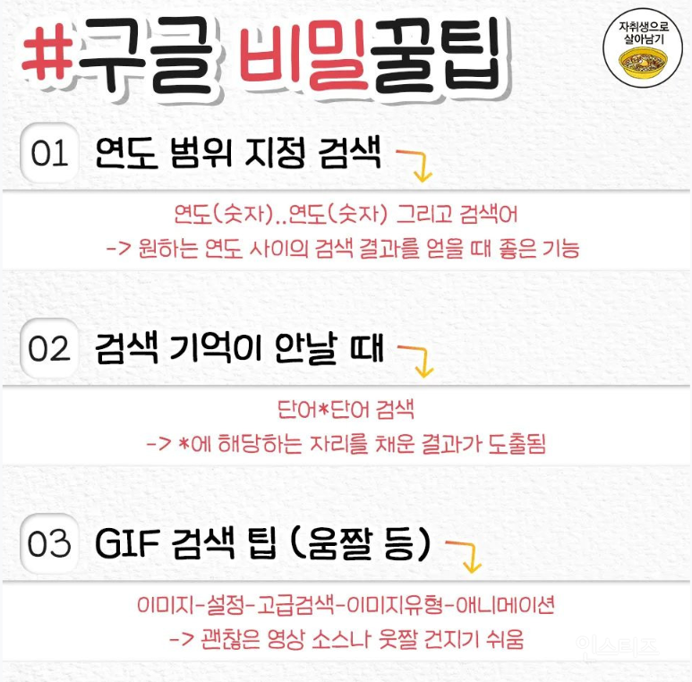 사이트별로 알면 좋은 꿀팁.jpg | 인스티즈