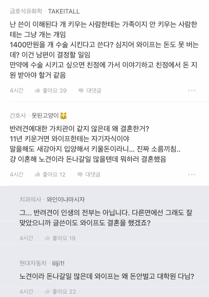강아지 수술비 1400만원으로 이혼 직전이야.JPG | 인스티즈