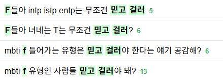 [잡담] 뭐 T들아 F들아 MBTI도 적어줘 MBTI 확인방법 등 전혀 MBTI랑 관련없는데 이런 질문 한다 걍 무시해 | 인스티즈