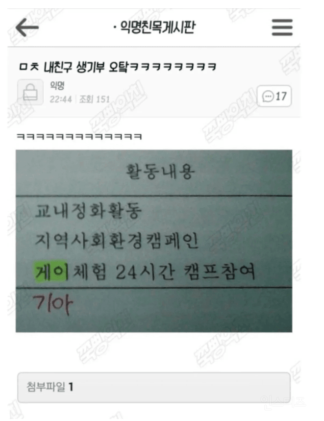 학교 생활기록부 박제당해 낙인 찍힌 사람들 | 인스티즈