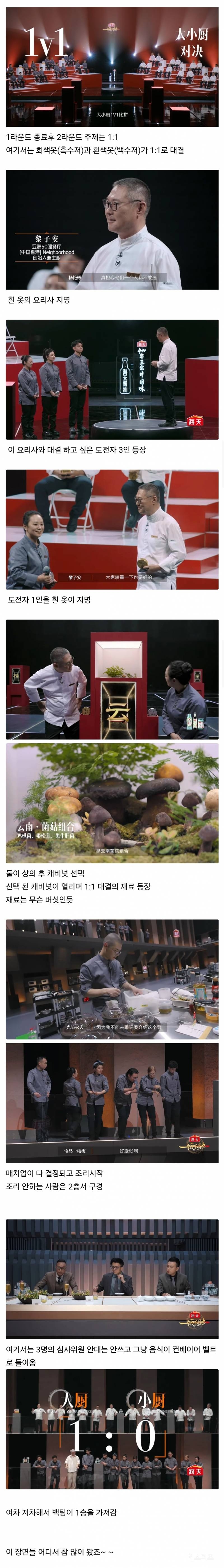 중국 예능 셰프 오브 차이나 (aka. 짭흑백) 2라운드 | 인스티즈