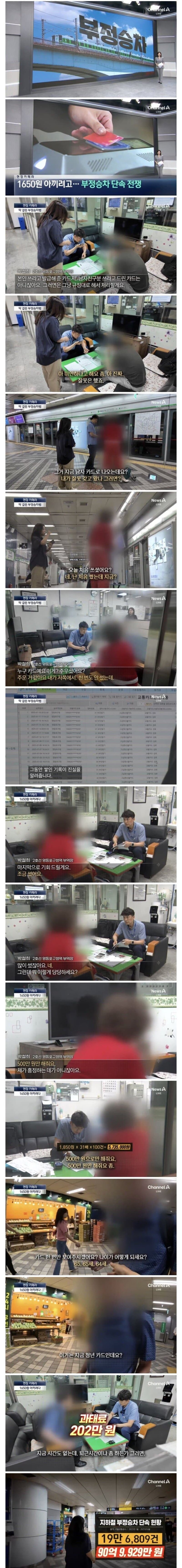지하철 부정승차 단속 근황.jpg | 인스티즈