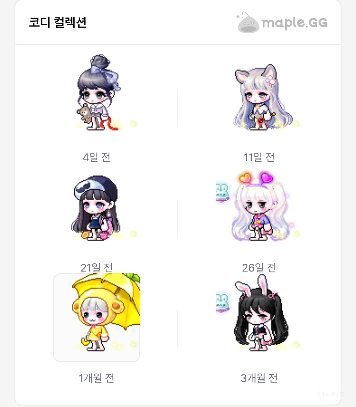 [잡담] 코디컬렉션 자랑 ㄱㄱ | 인스티즈