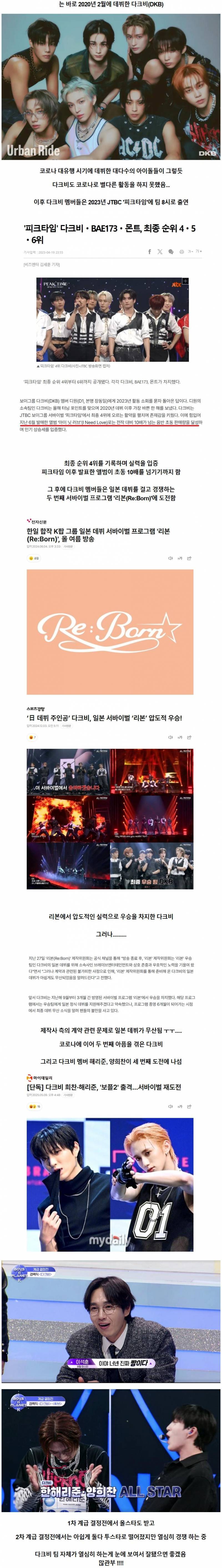 포기하지 않고 서바이벌 프로그램에 세 번째 도전 중인 6년차 아이돌 | 인스티즈