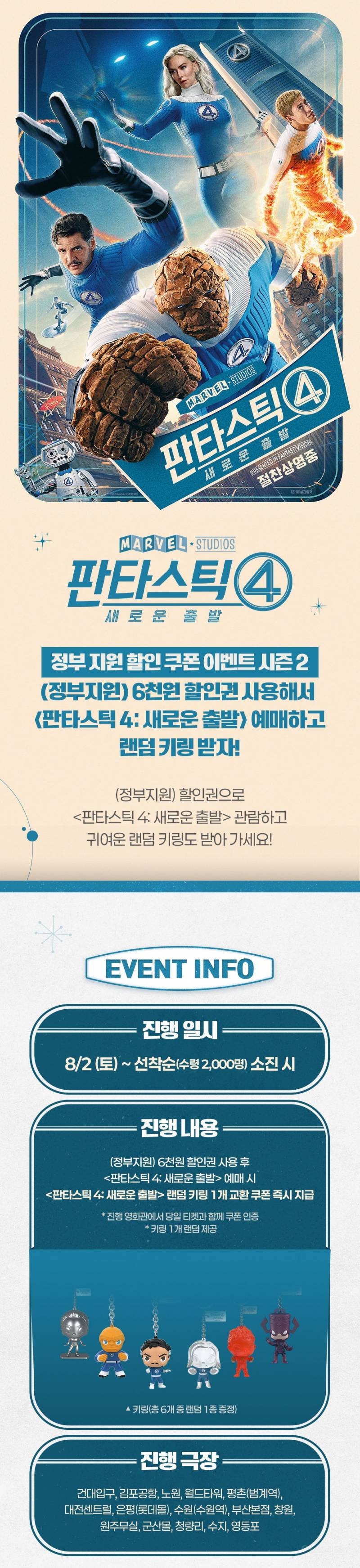 이번 주말 극장별 판타스틱4굿즈 증정 이벤트 총정리 | 인스티즈