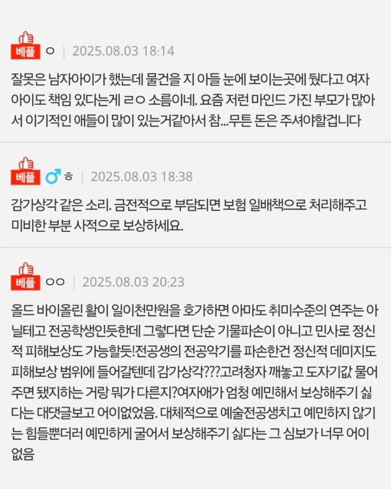 바이올린 실수로 망가뜨린 아이 | 인스티즈