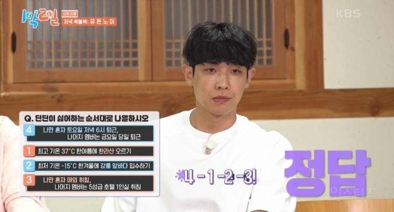 1박2일에서 신뢰도 제로인 이준 | 인스티즈