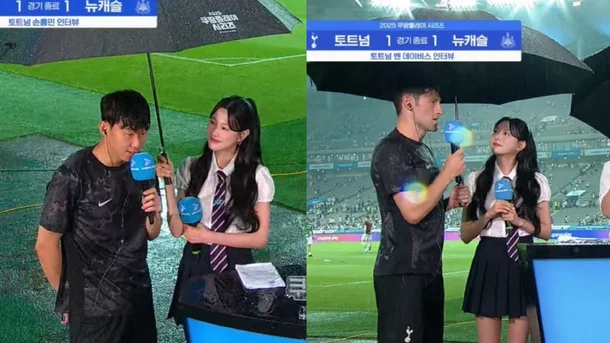 [정보/소식] 우산 든 손 보니…손흥민-데이비스 인터뷰 뒤늦게 온라인서 '와글' | 인스티즈