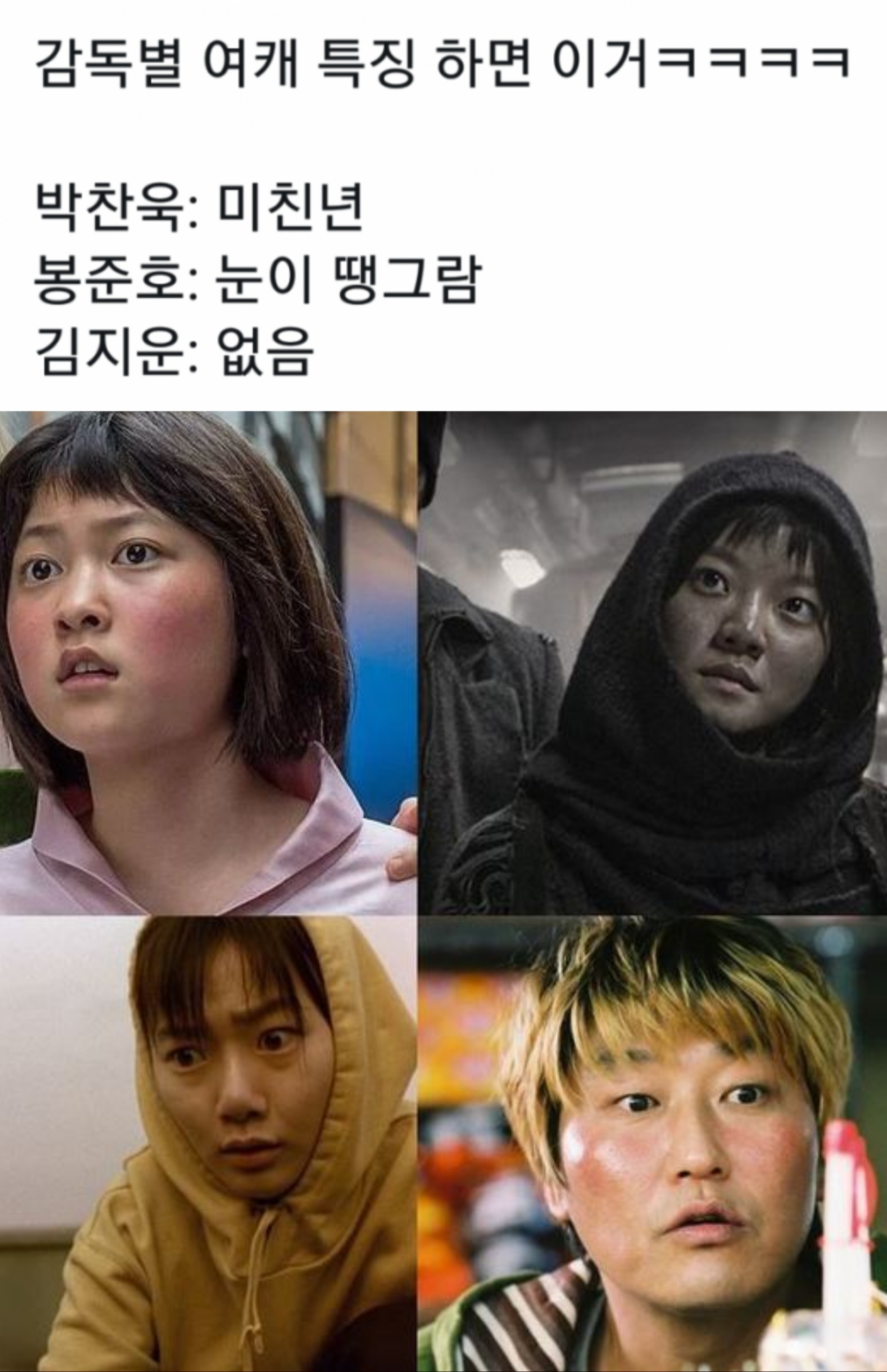 [잡담] 어느 영화감독의 대쪽 같은 여배 취향...jpg | 인스티즈