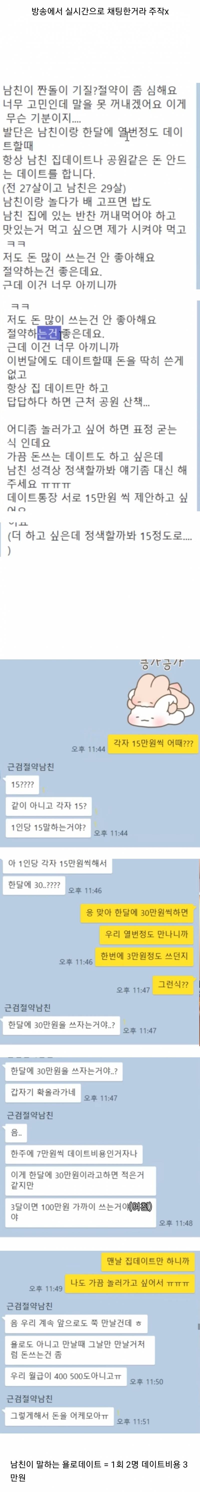 애인이 데이트통장을 안해서 고민이라는 사람.... | 인스티즈