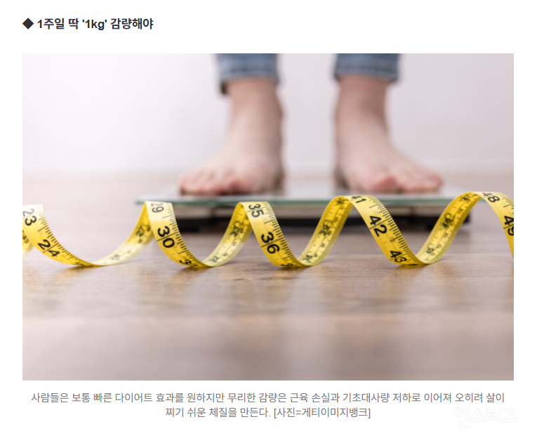 요요없이 살 빼려면 1주일에 딱 이만큼 감량해야함.jpg | 인스티즈