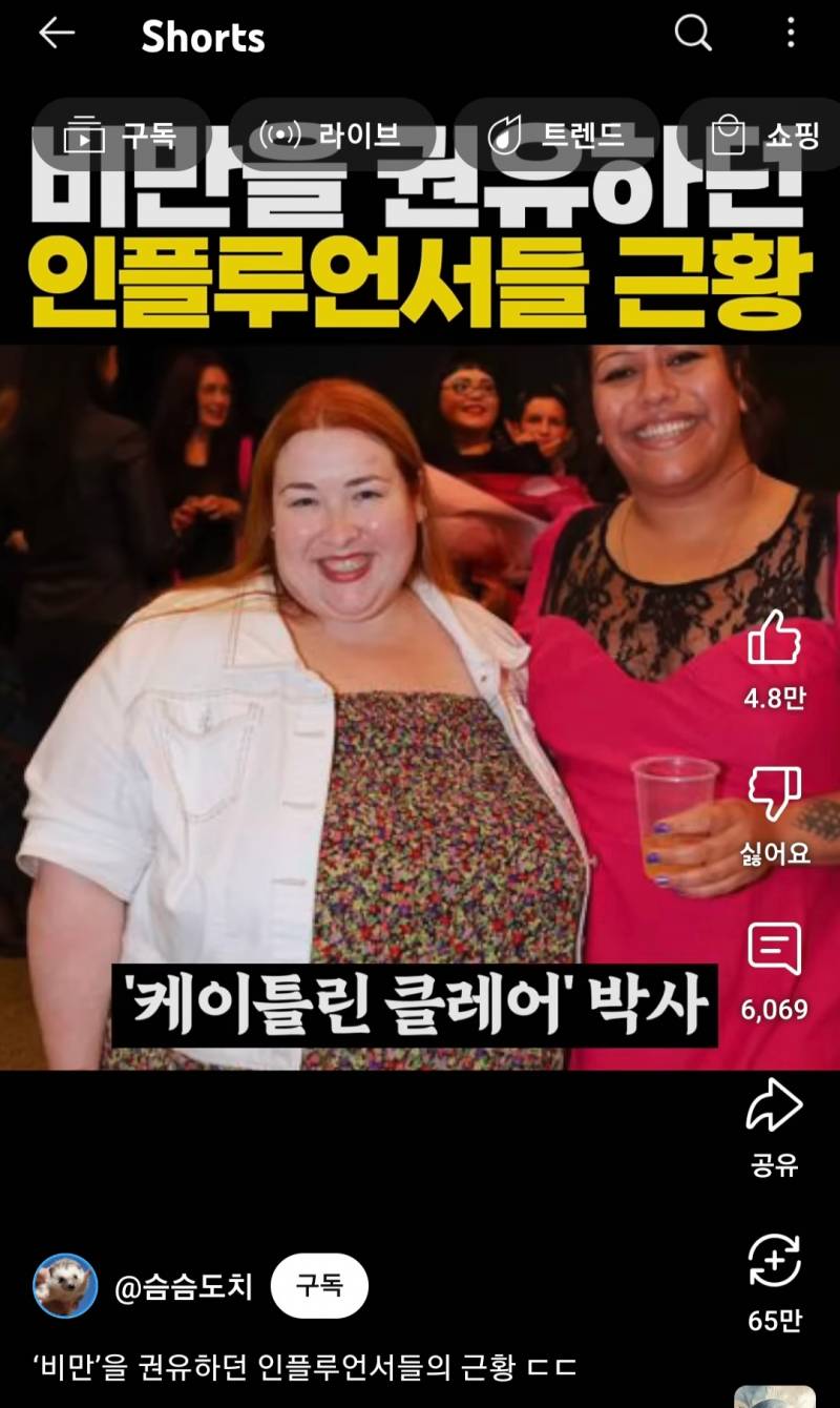 비만을 권유하던 인플루언서들의 근황 ㄷㄷ | 인스티즈