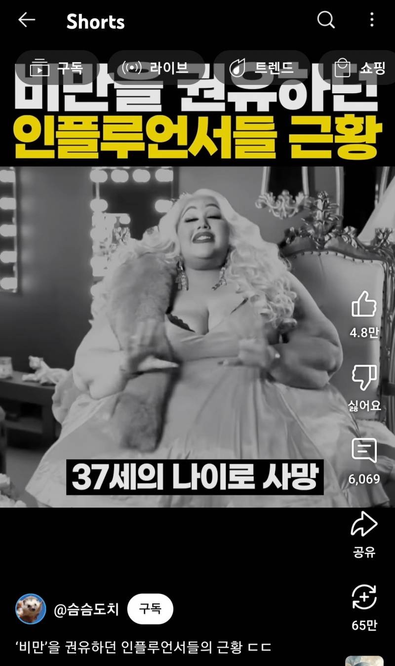 비만을 권유하던 인플루언서들의 근황 ㄷㄷ | 인스티즈