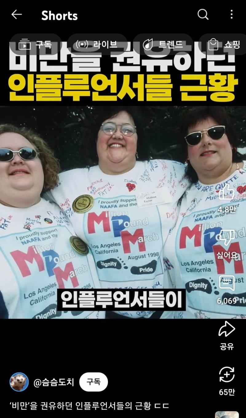 비만을 권유하던 인플루언서들의 근황 ㄷㄷ | 인스티즈