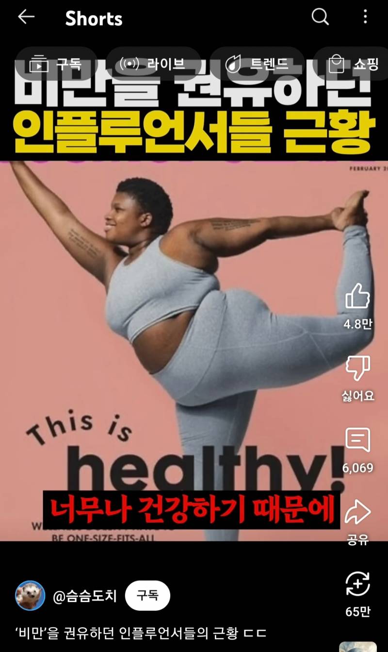 비만을 권유하던 인플루언서들의 근황 ㄷㄷ | 인스티즈