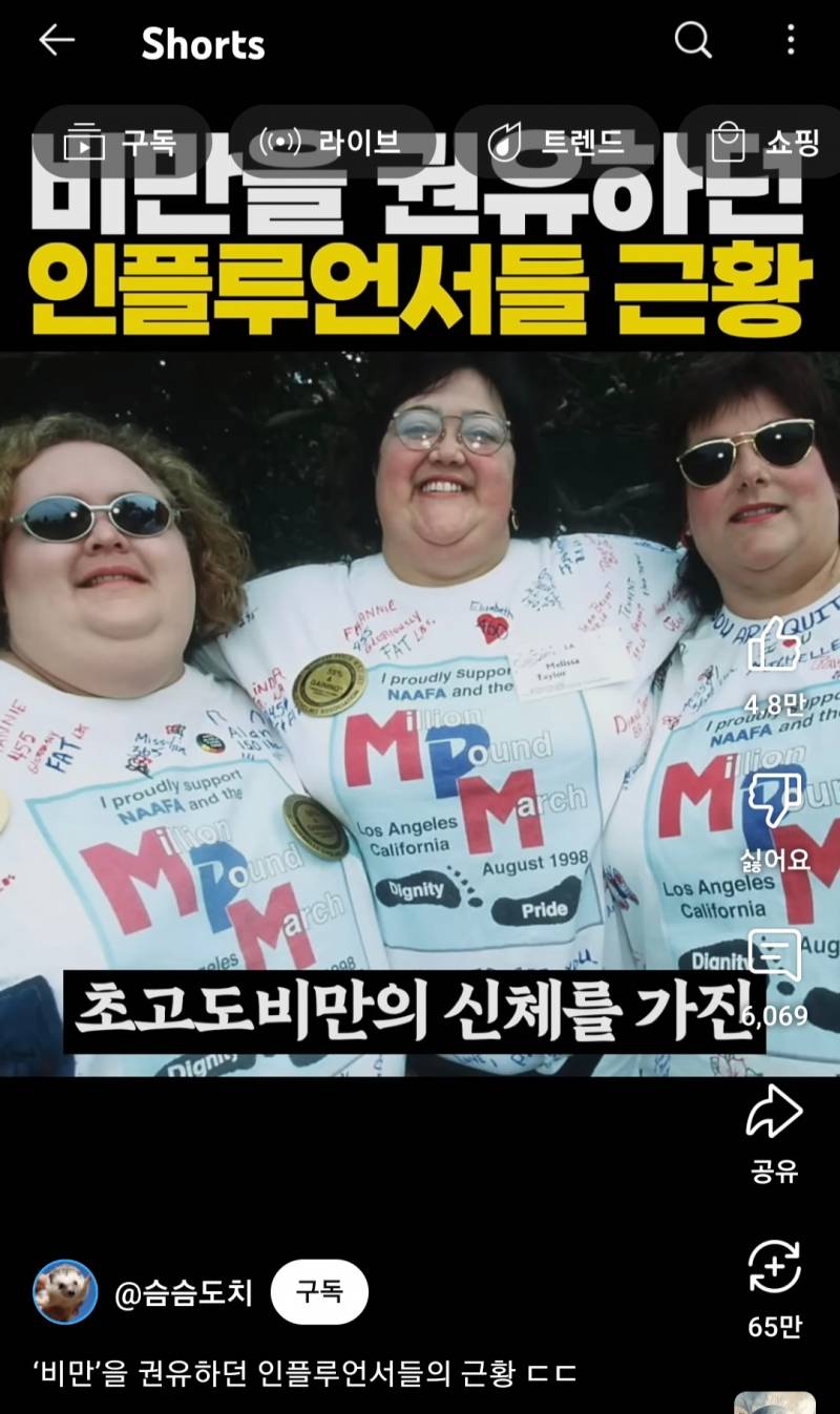 비만을 권유하던 인플루언서들의 근황 ㄷㄷ | 인스티즈