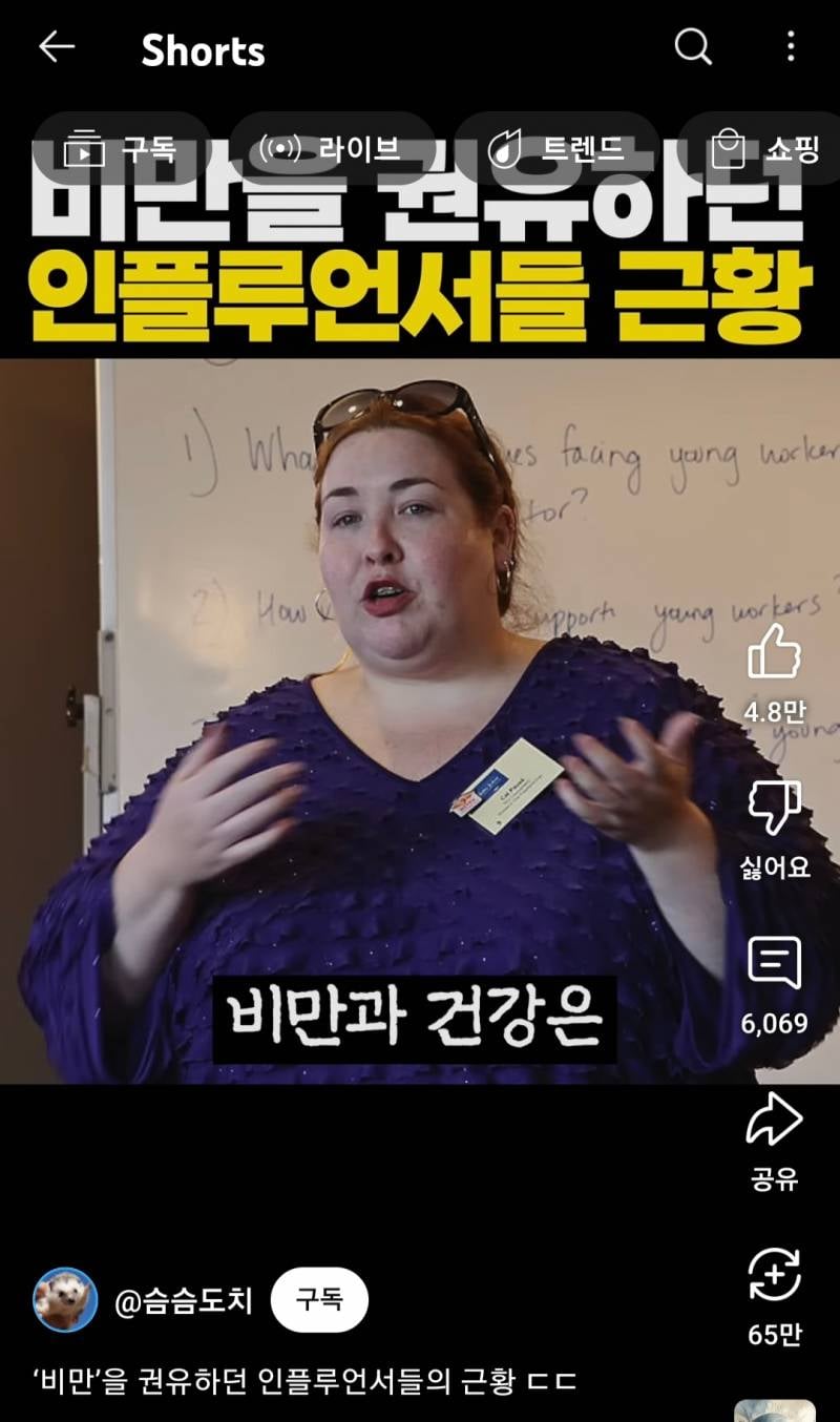 비만을 권유하던 인플루언서들의 근황 ㄷㄷ | 인스티즈
