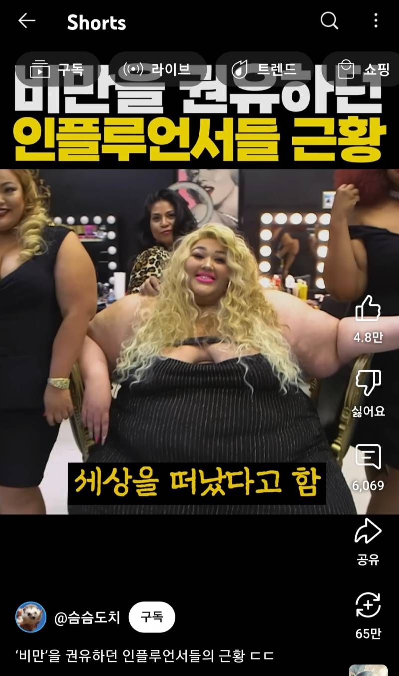 비만을 권유하던 인플루언서들의 근황 ㄷㄷ | 인스티즈