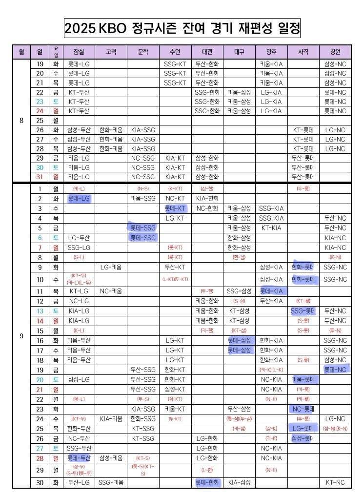 [잡담] 잔여경기 떳어 ! | 인스티즈