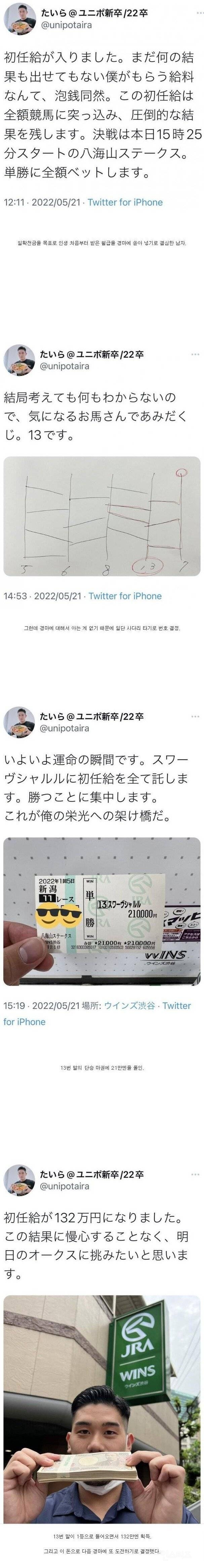 인생 첫 월급을 경마에 때려박은 남자 | 인스티즈