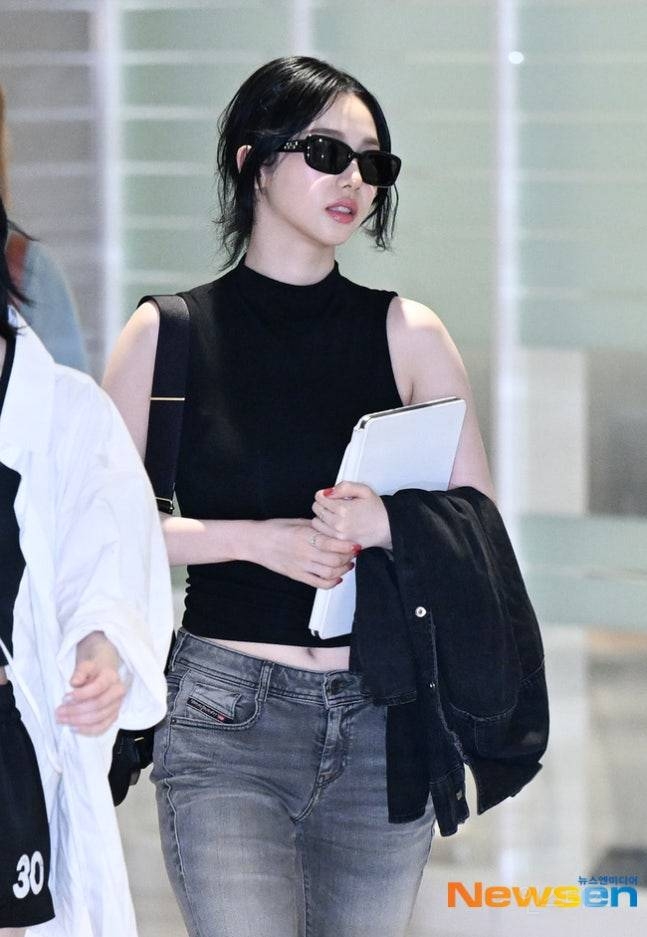 오늘 에스파 인천공항 입국 기사사진 jpg | 인스티즈