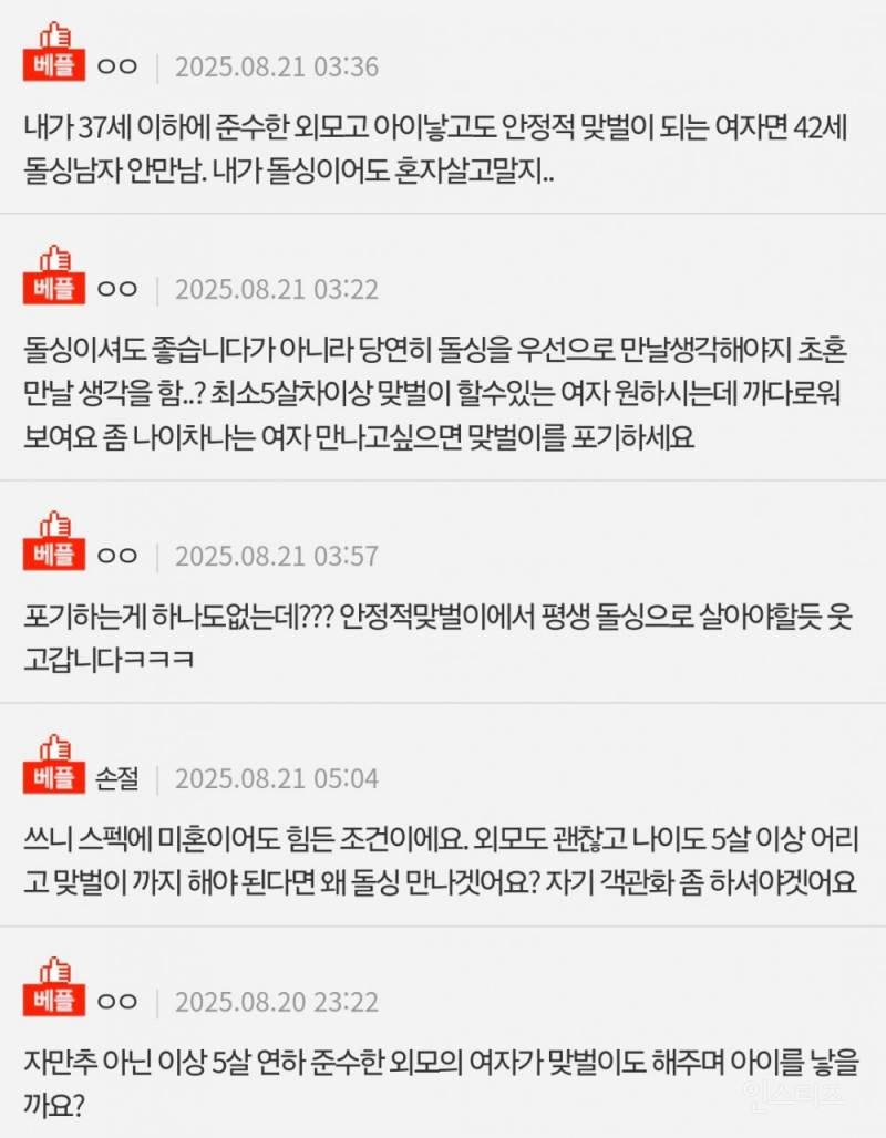 42살 돌싱남인데 제가 까다로운 걸까요? | 인스티즈