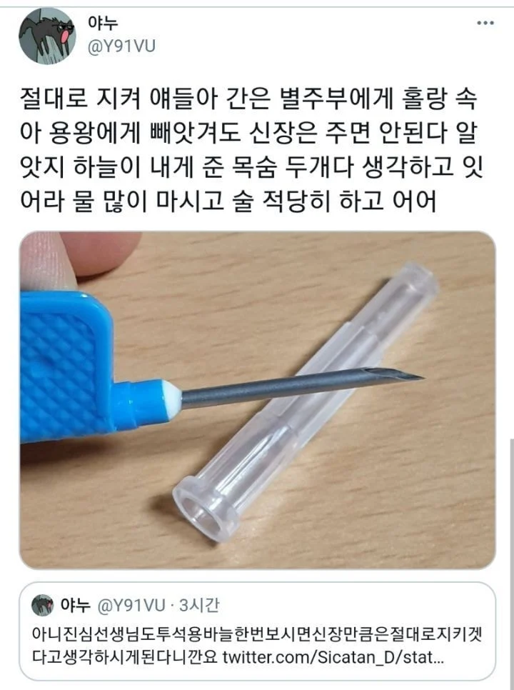 [잡담] 신장 투석 바늘 진짜 이래?? | 인스티즈