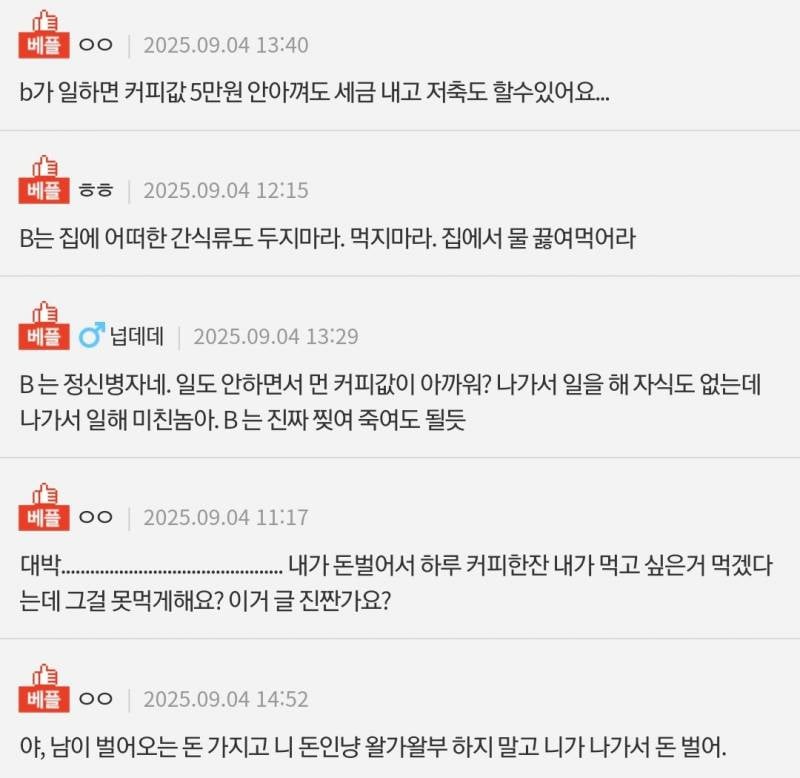 외벌이 커피값 다툼 | 인스티즈