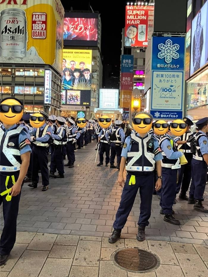 경찰 쫙 깔린 어제 자 오사카 도톤보리 근황. jpg | 인스티즈