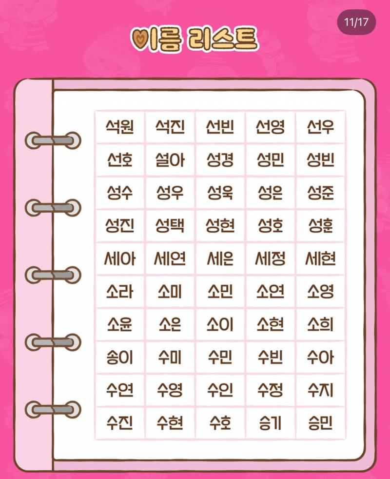 [잡담] 여기 칸쵸 이름에 자기이름있엉? | 인스티즈