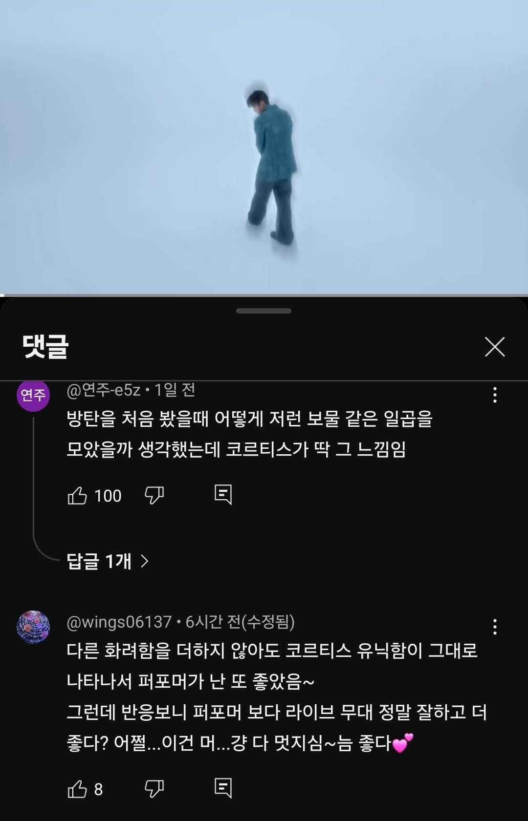 [마플] 코르티스 영상에 아미들 댓글 금지시켰으면 좋겠음 | 인스티즈