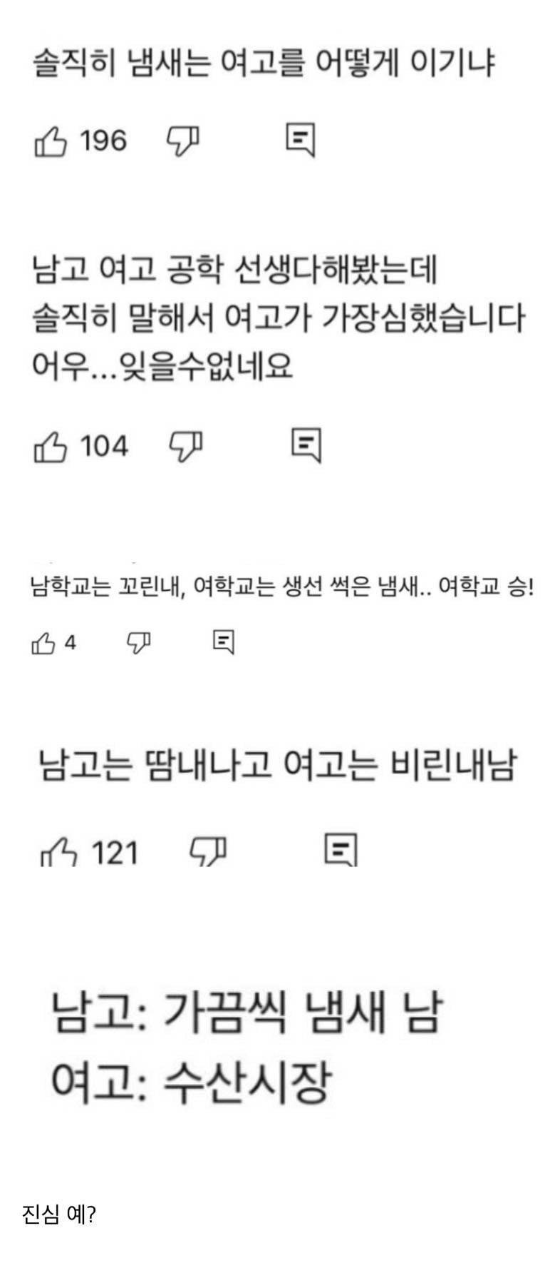 현재 댓글창 이해불가라는 남고 냄새 증언 영상..JPG | 인스티즈