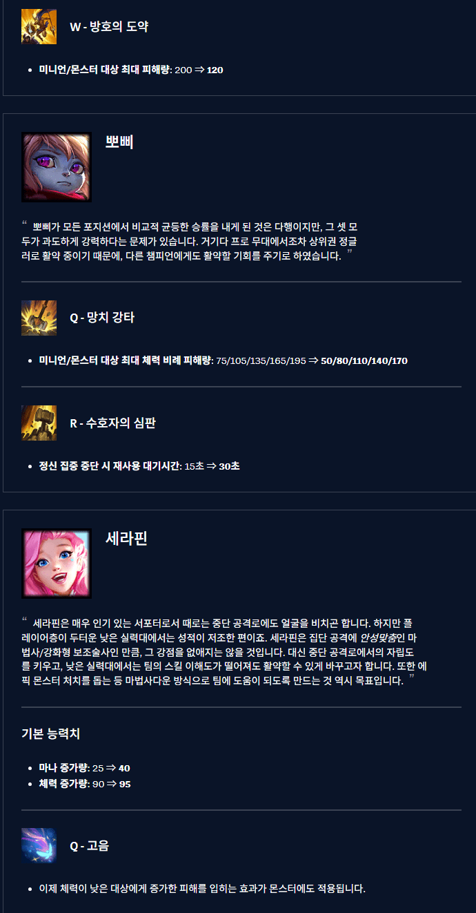 [정보/소식] 25.19패치 전체 떳다모 | 인스티즈