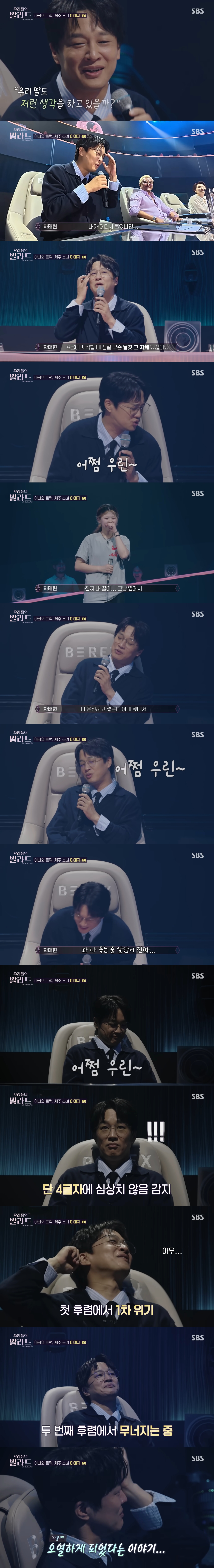 무대 보면서 울었다는 반응 많은 어제 첫방한 오디션 무대(19세 제주 소녀가 부르는 임재범 '너를 위해') | 인스티즈