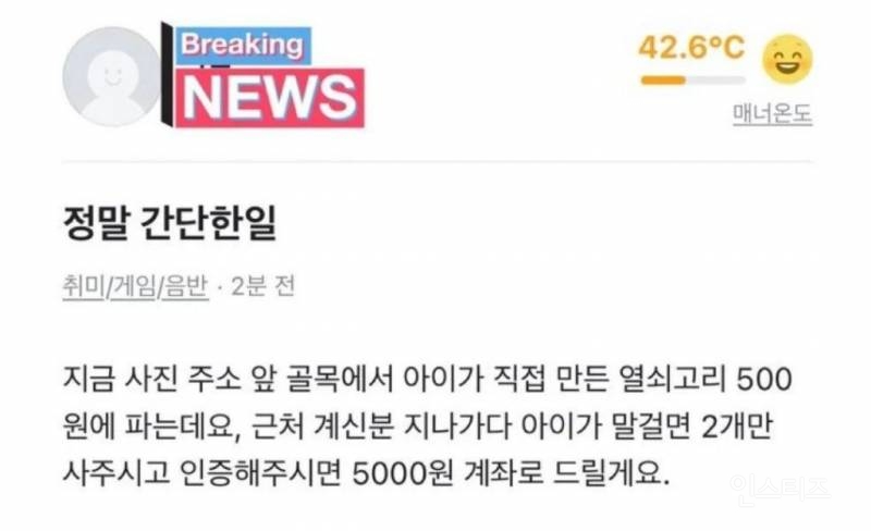 당근 알바에 올라온 정말 간단한 일 | 인스티즈