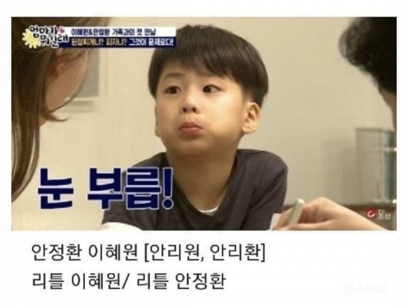 안정환 자녀식 이름을 지으면 내 이름은? | 인스티즈