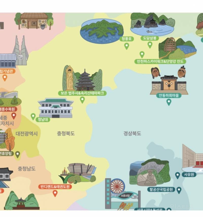 한국관광공사가 선정한 국내 관광명소 100군데.jpg | 인스티즈