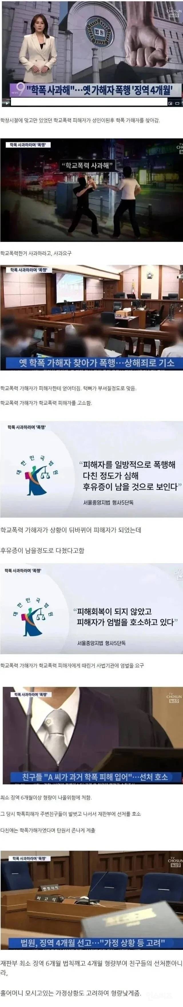 성인되고 학폭 가해자 찾아가서 폭행한 피해자 | 인스티즈