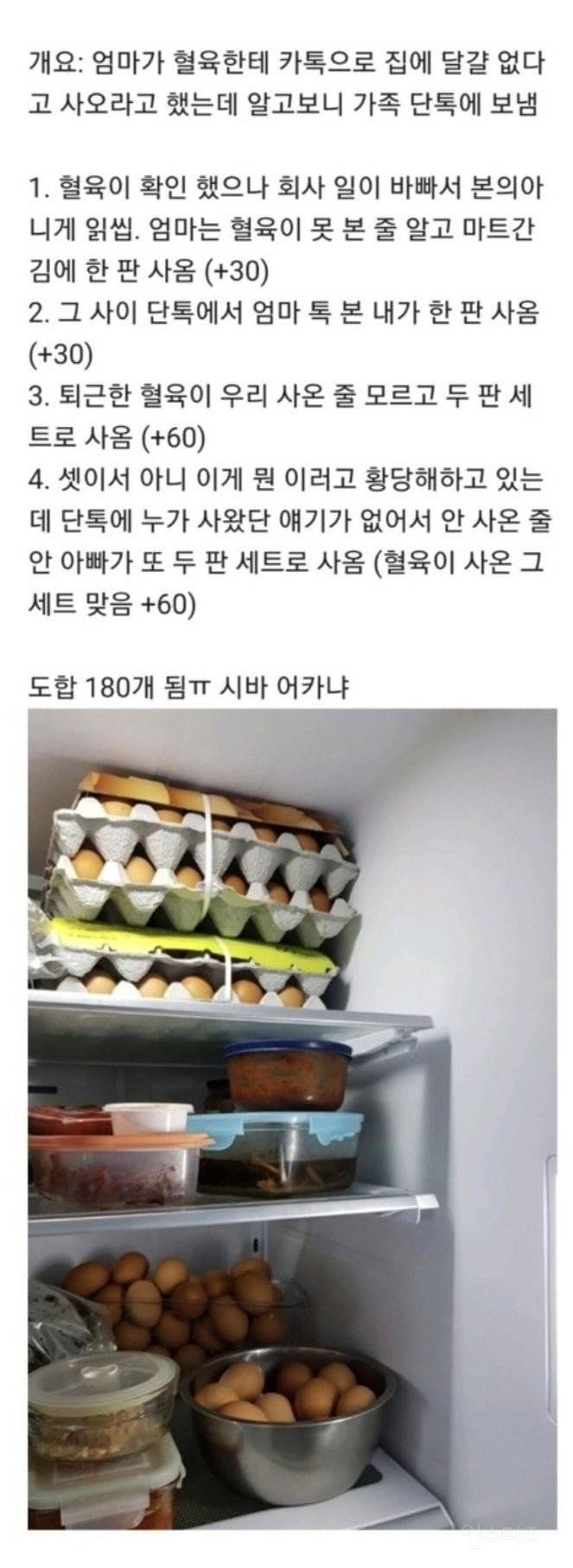 갑자기 집에 달걀 180개가 생긴 가족 | 인스티즈
