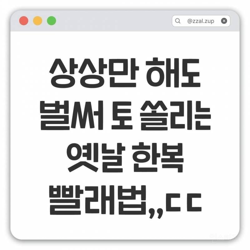 상상만 해도 토 쏠리는 옛날 한복 빨래법 ㄷㄷ | 인스티즈