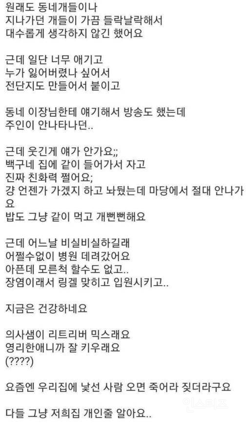 저희집에 모르는 개가 들어와서 살아요.jpg | 인스티즈