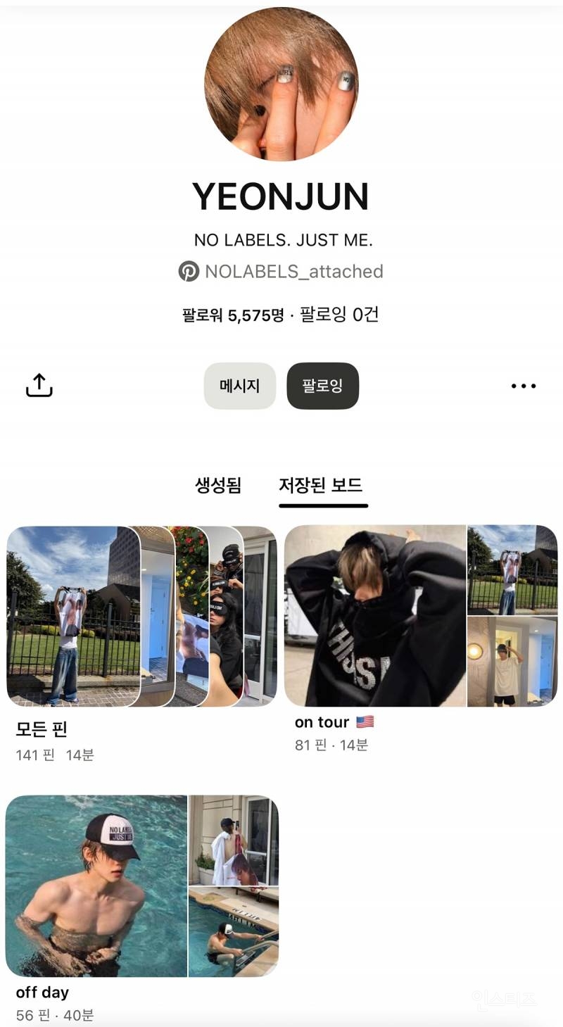 실시간) 핀터레스트 오픈하자마자 사진 140장 올린 남돌 | 인스티즈